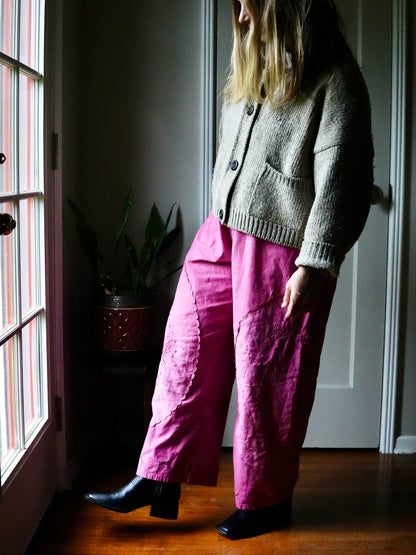 Overdyed Easy Pants M/L ( Fuchsia)