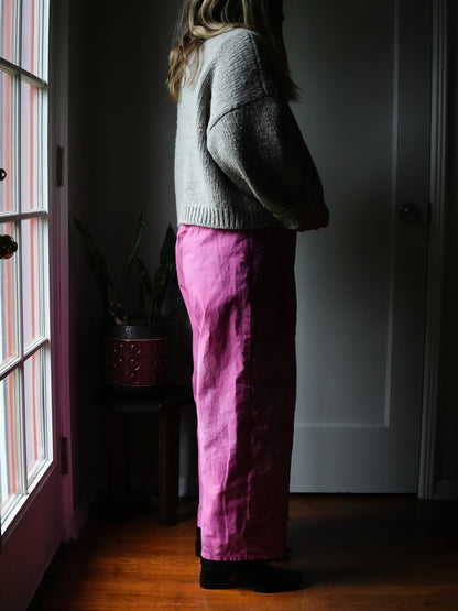 Overdyed Easy Pants M/L ( Fuchsia)