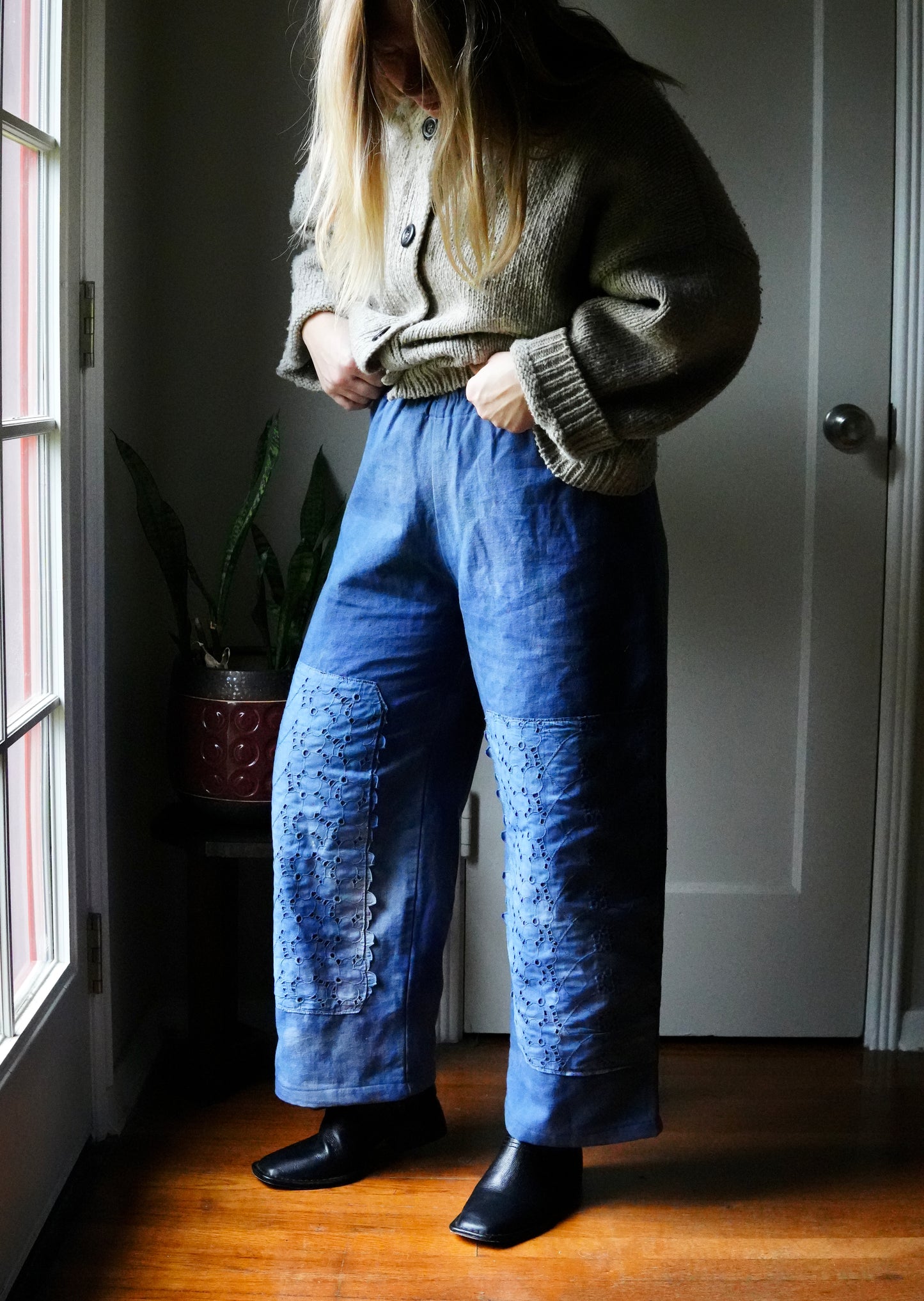 Overdyed Easy Pants S/M (Denim Sky)