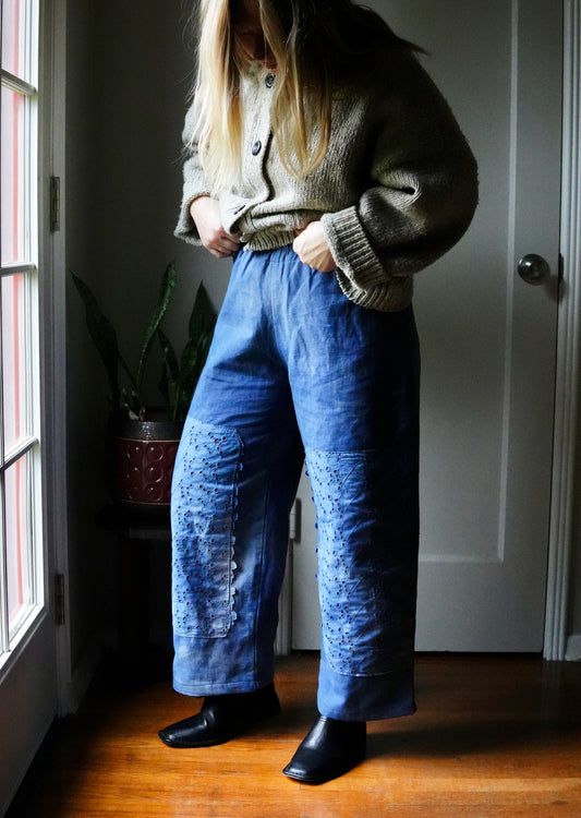 Overdyed Easy Pants S/M (Denim Sky)