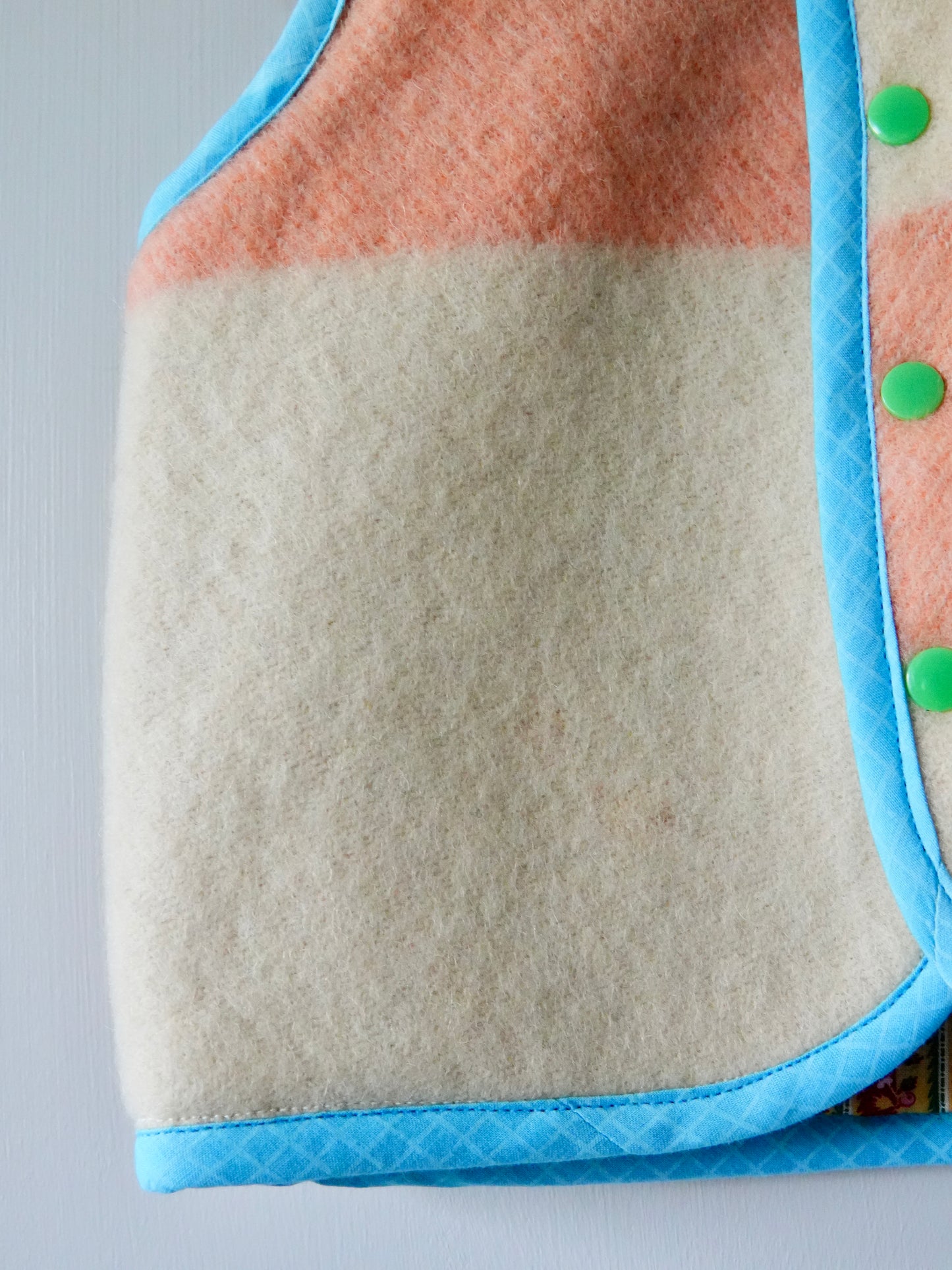 Mini Wool Stripe Vest (2/3Y) *reversible*