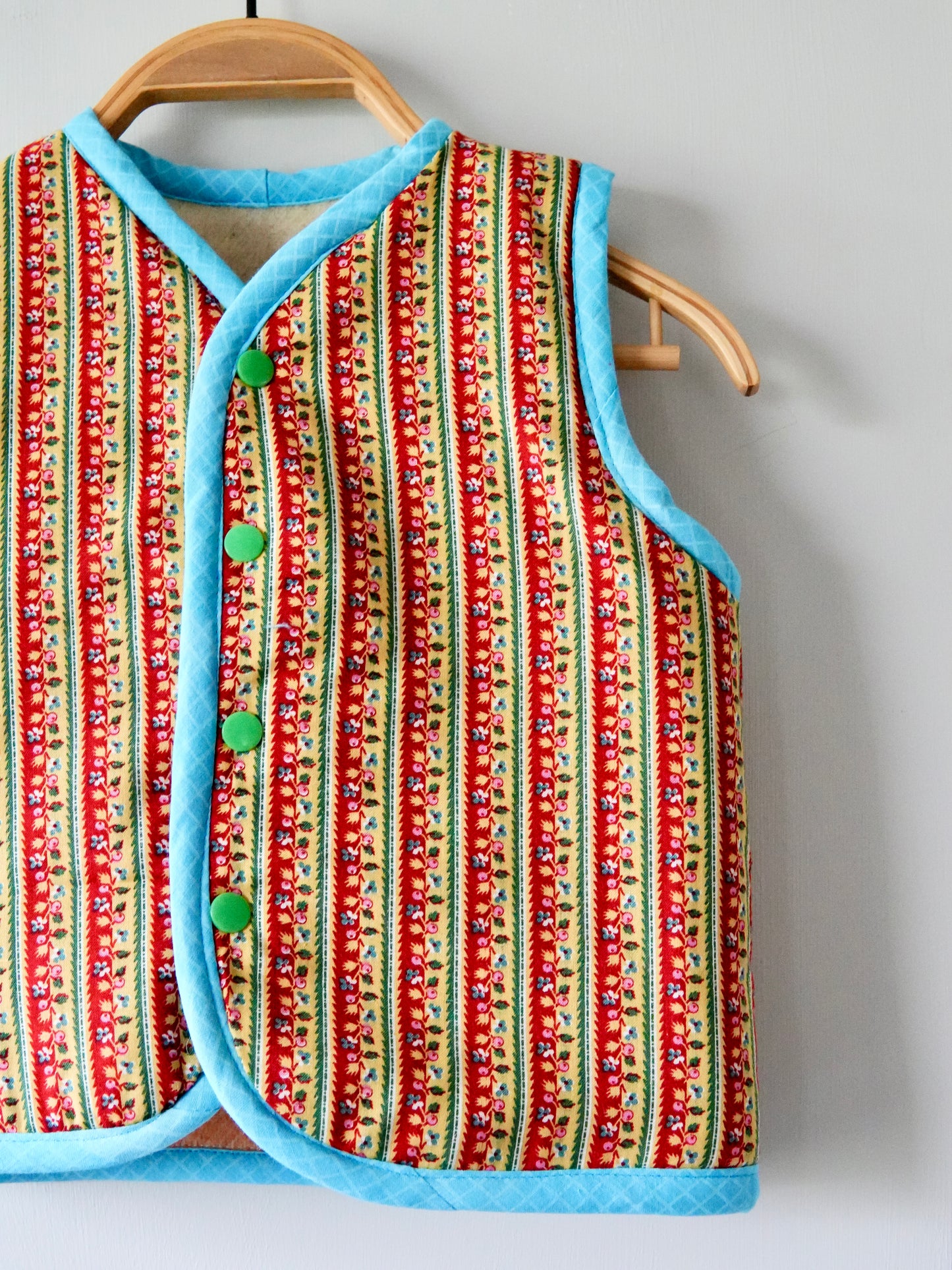 Mini Wool Stripe Vest (2/3Y) *reversible*