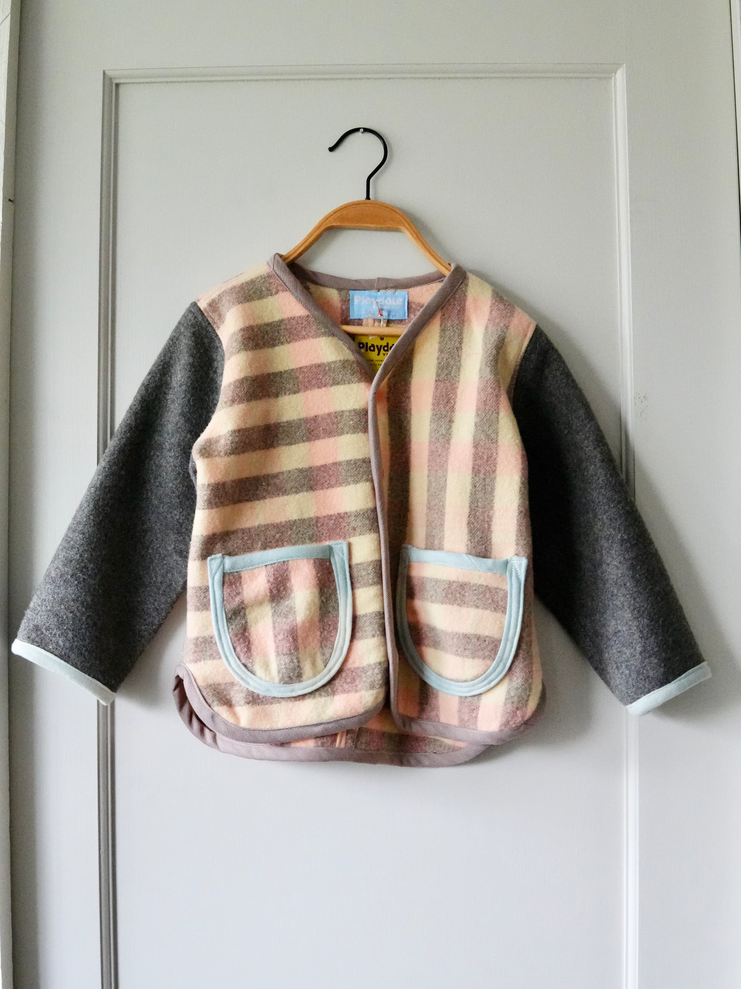 Plaid Wool Liner Coat (2/3y) *sample*