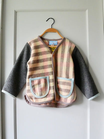 Plaid Wool Liner Coat (2/3y) *sample*