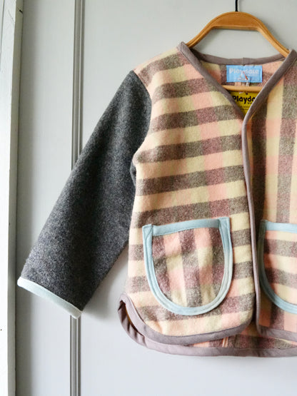 Plaid Wool Liner Coat (2/3y) *sample*