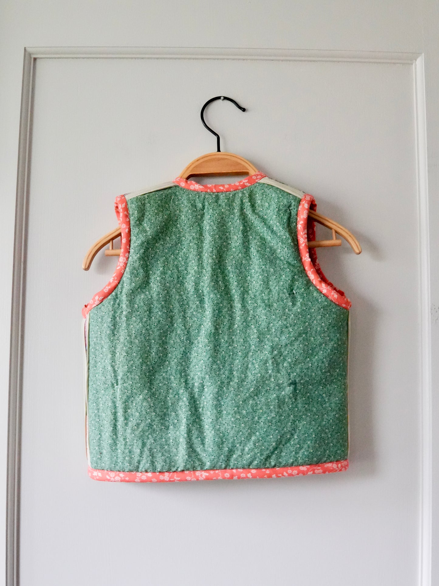 Mini Log Cabin/Goose Vest (2/3Y) *reversible*