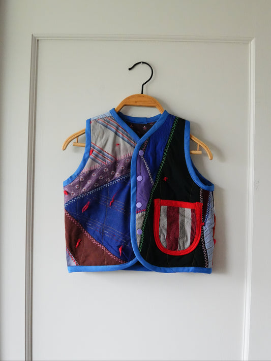 Quilt Vest (2/3Y) *reversible*
