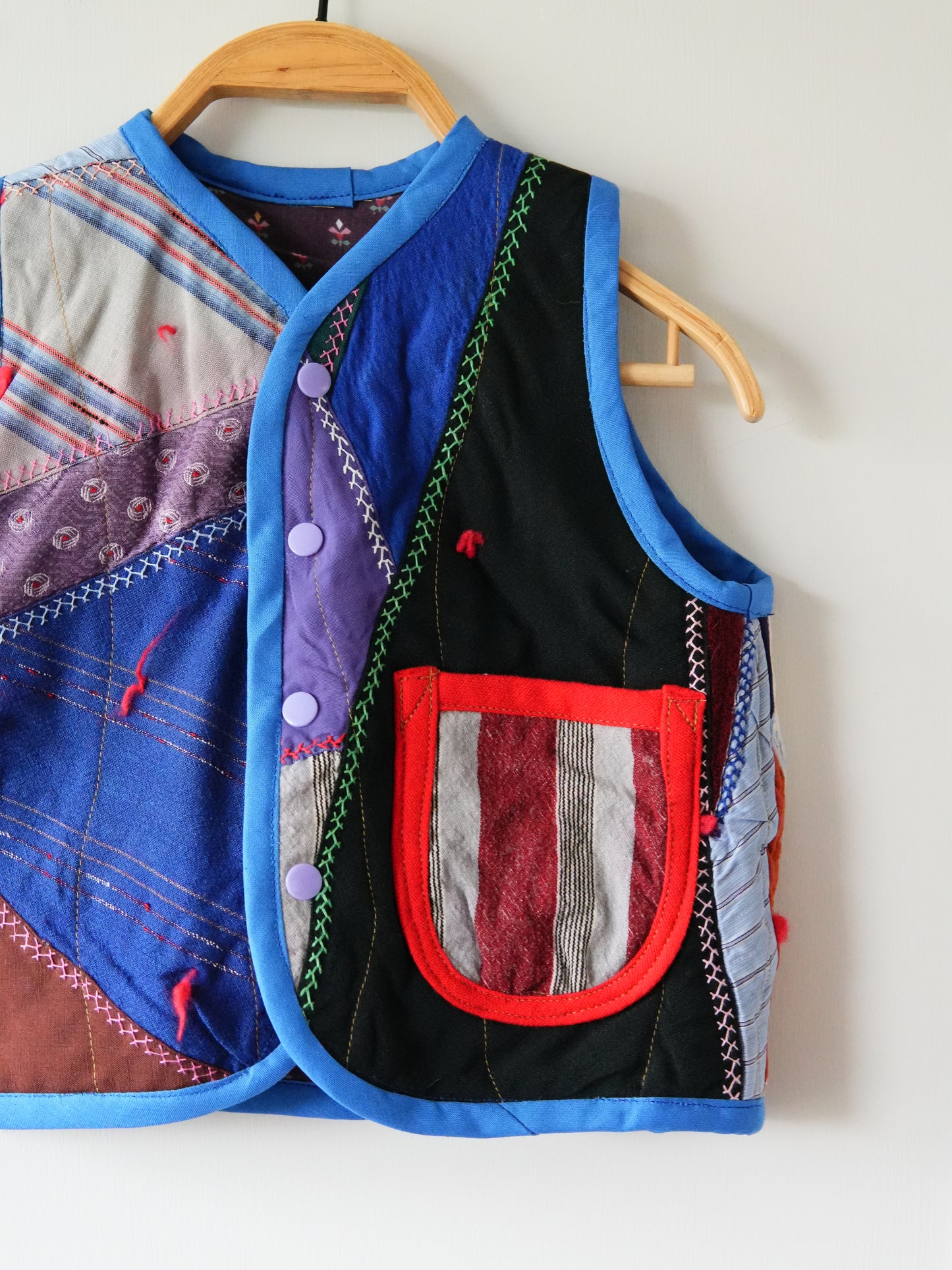 Quilt Vest (2/3Y) *reversible*