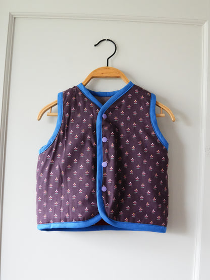Quilt Vest (2/3Y) *reversible*