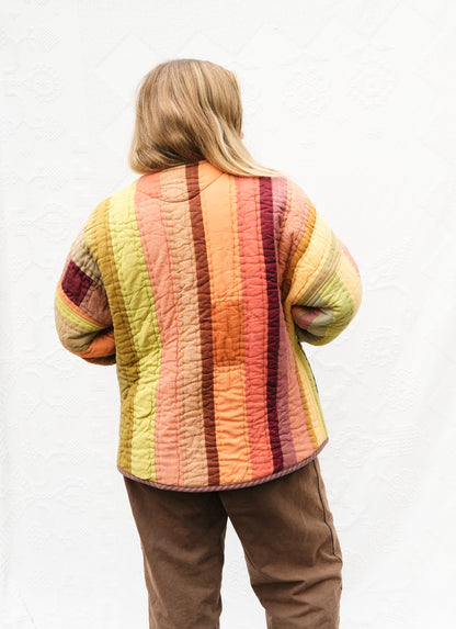 Stripe Quilt Cardigan Coat (M/L)