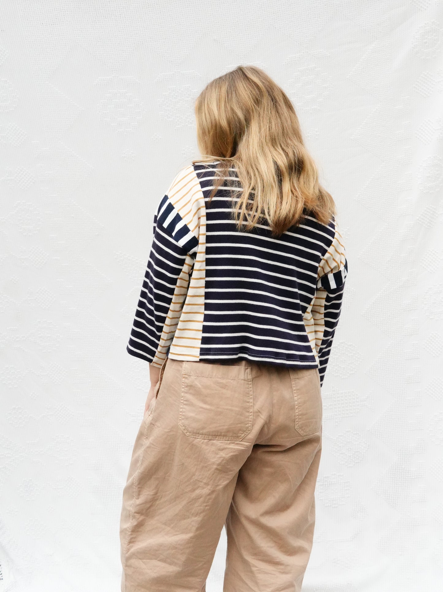 Mixed Stripe Crop Sailor Tee #6