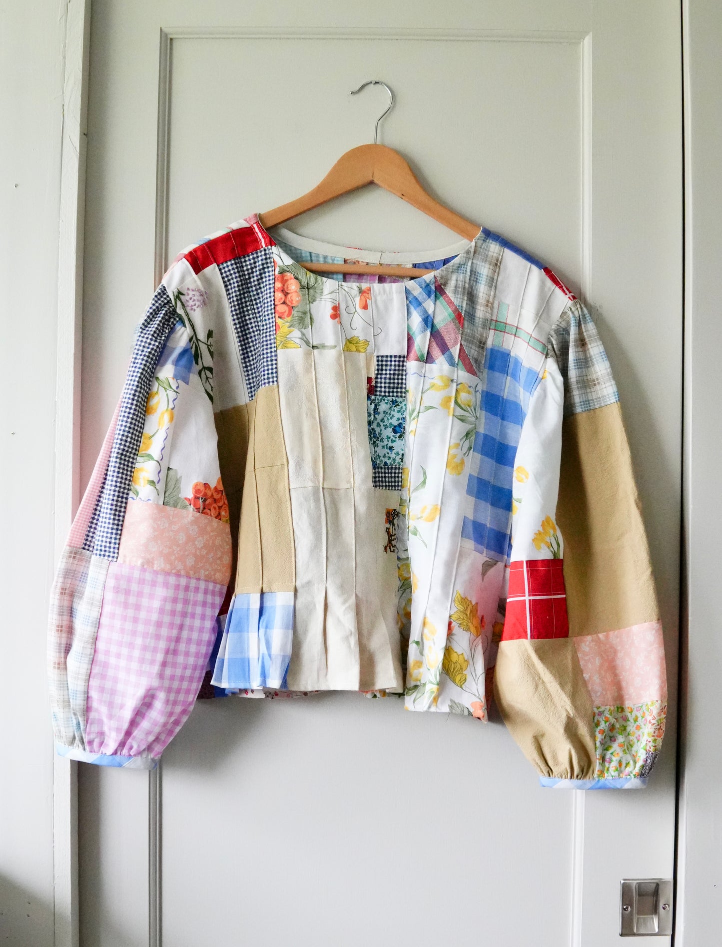 Linen Pleat Blouse (L/XL)