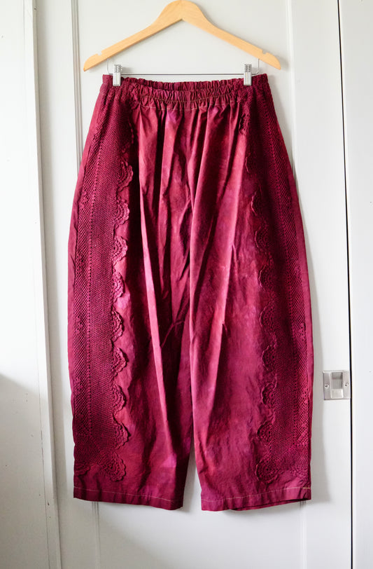 Overdyed Easy Pants L/XL (Burgundy)