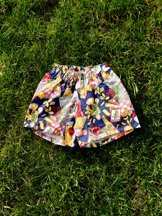 Play Shorts (pasta print!) (1/2y)