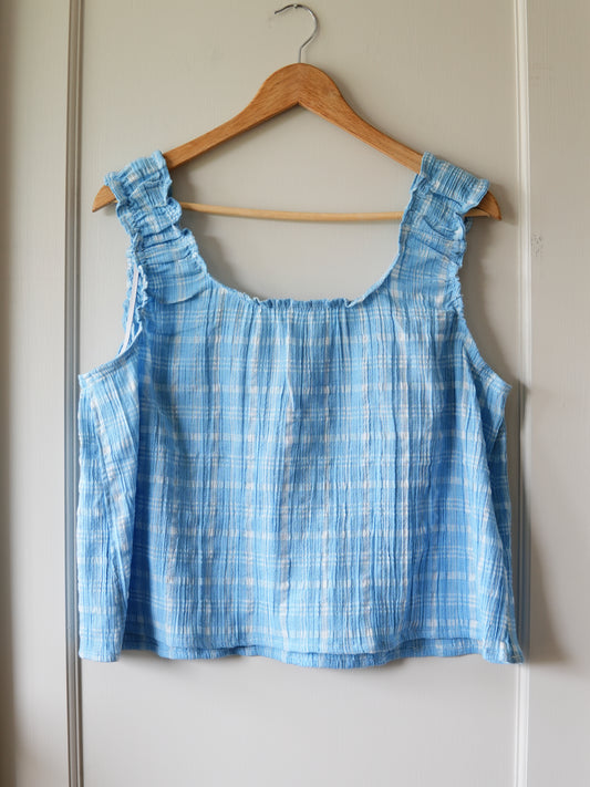 Crinkle Blue Tank (L/XL)