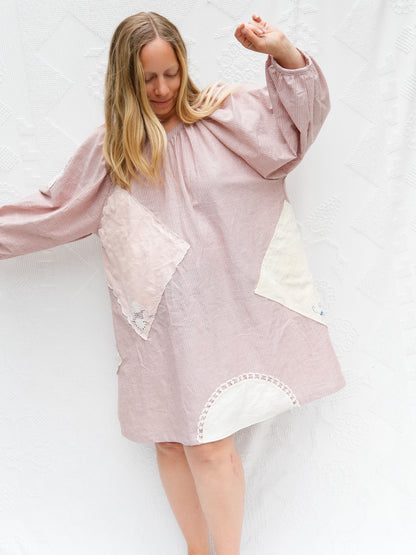 Collage Gather Dress (M/XL)