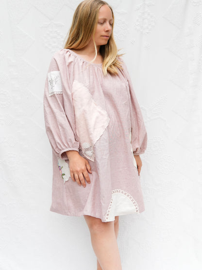 Collage Gather Dress (M/XL)