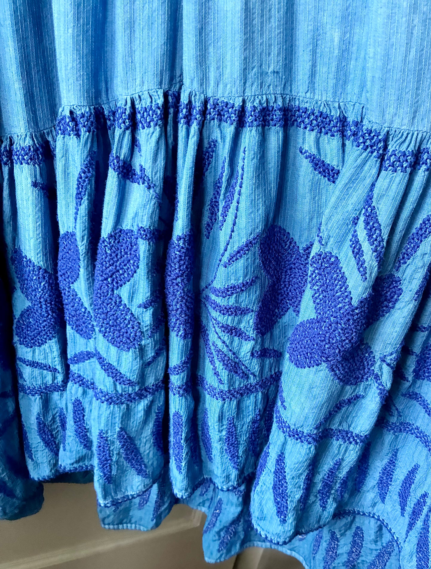 Indigo Overdyed Embroidered Dress