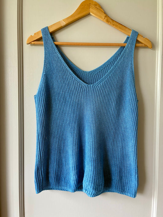 Indigo Overdyed Knit Tank