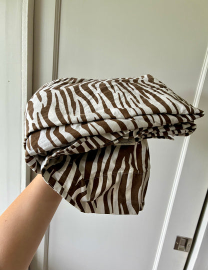 Play Pants in Chocolate Zebra (Made-to-Order)