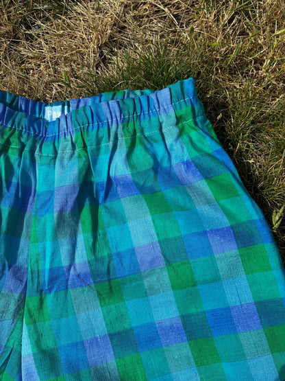 Silk Check Easy Shorts (S)