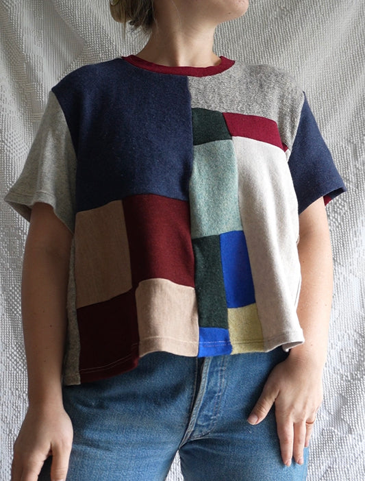 Patchwork Sweater Tee (L/XL)