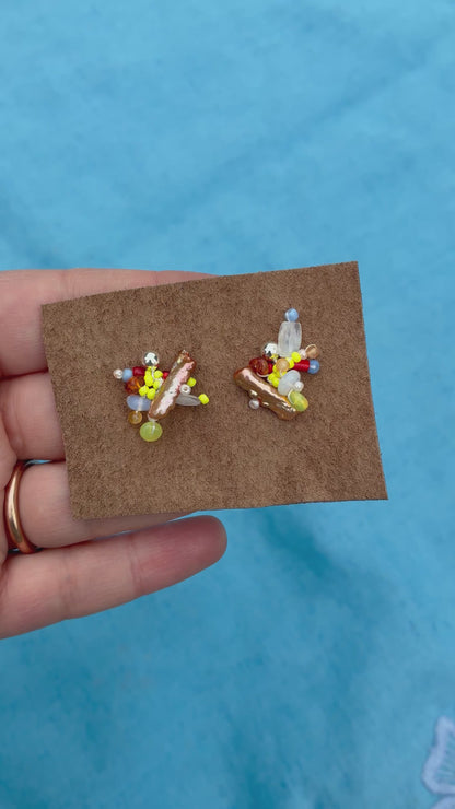 Woven Bead Studs #24